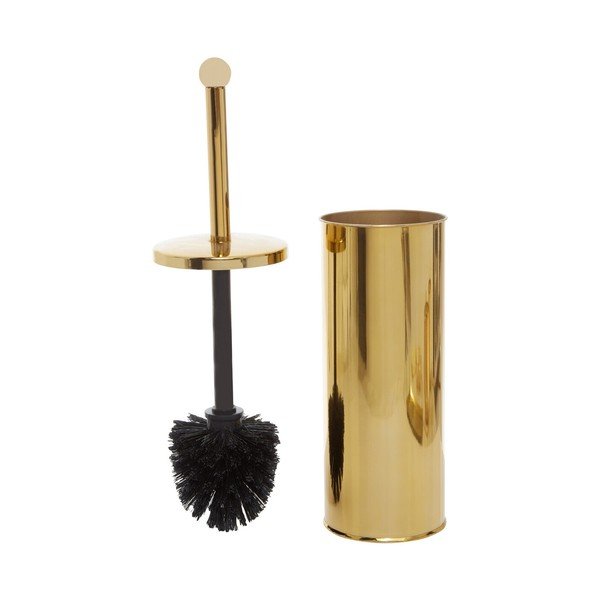 Auksinės spalvos iš nerūdijančio plieno tualeto šepetys Allegra – Premier Housewares-image-1