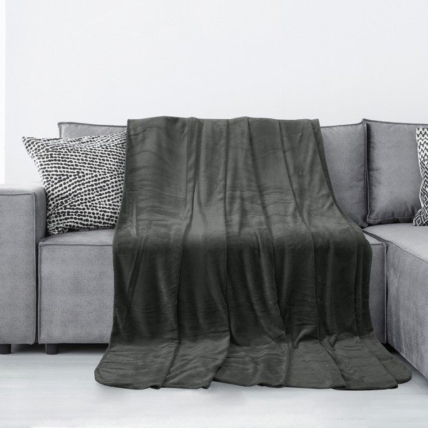 Tamsiai pilka mikropluošto antklodė "AmeliaHome Tyler", 70 x 150 cm-image-1