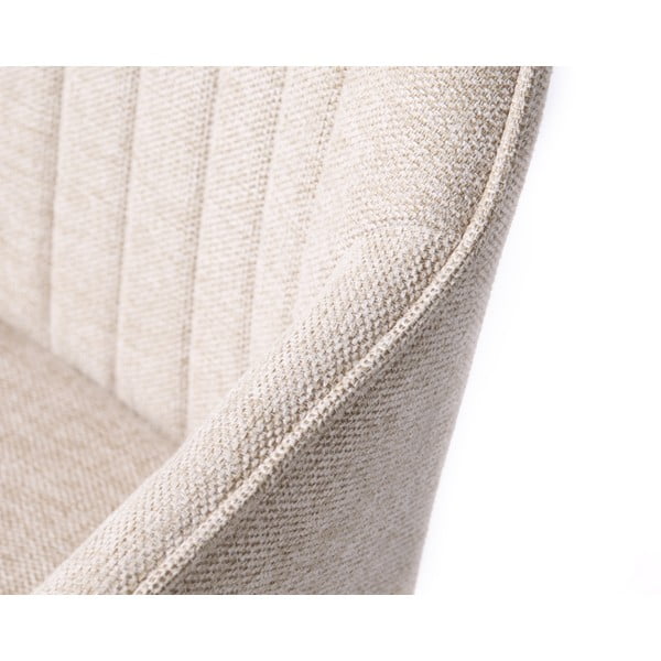 Smėlio spalvos iš audinio valgomojo kėdė su porankiais Nolan – Unique Furniture-image-4