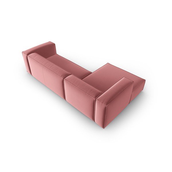 Iš velveto kampinė sofa rožinės spalvos Mackay – Cosmopolitan Design-image-3
