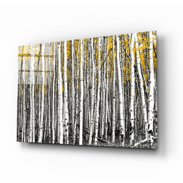 Paveikslas ant stiklo Insigne Yellow Forest, 110 x 70 cm