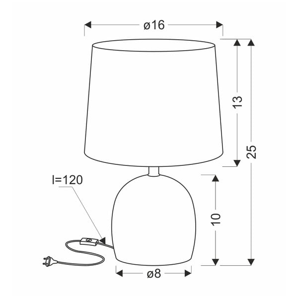 Stalinis šviestuvas kreminės spalvos (aukštis 25 cm) su tekstiliniu gaubtu Adelina – Candellux Lighting-image-2
