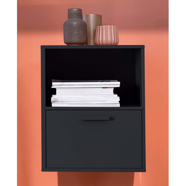 Juodas sieninis naktinis staliukas Keep by Hammel-image-1
