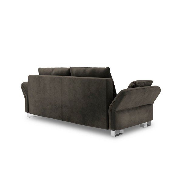 Tamsiai ruda trijų vietų sofa lova su aksomo užvalkalu "Windsor & Co" sofos "Pyxis-image-3