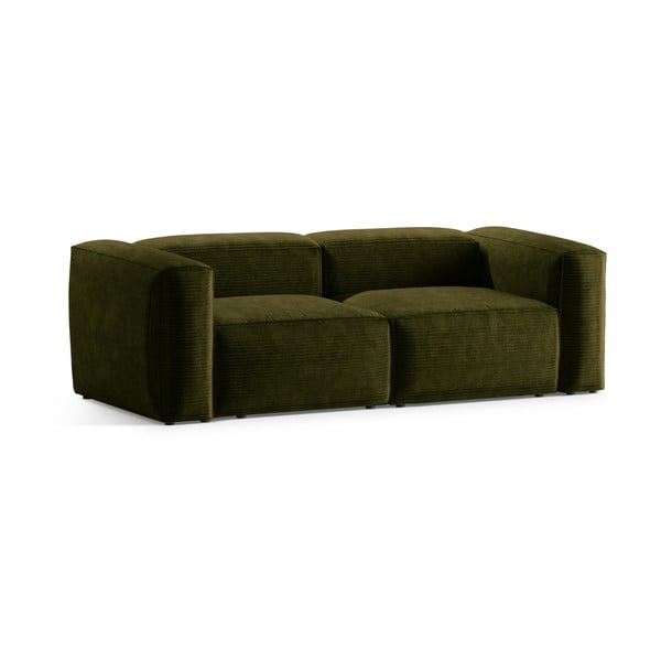 Žalios spalvos iš kordinio velveto sofa 224 cm Bergamo – Cosmopolitan Design-image-2