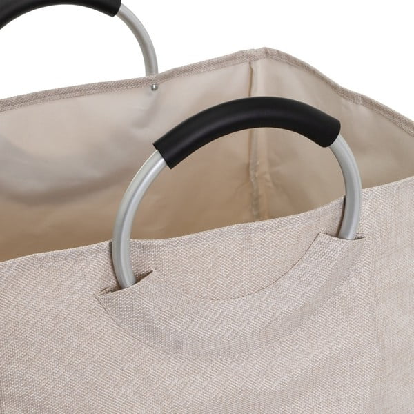 Pilkos spalvos/smėlio spalvos iš tekstilės skalbinių krepšiai 2 vnt. – Casa Selección-image-2