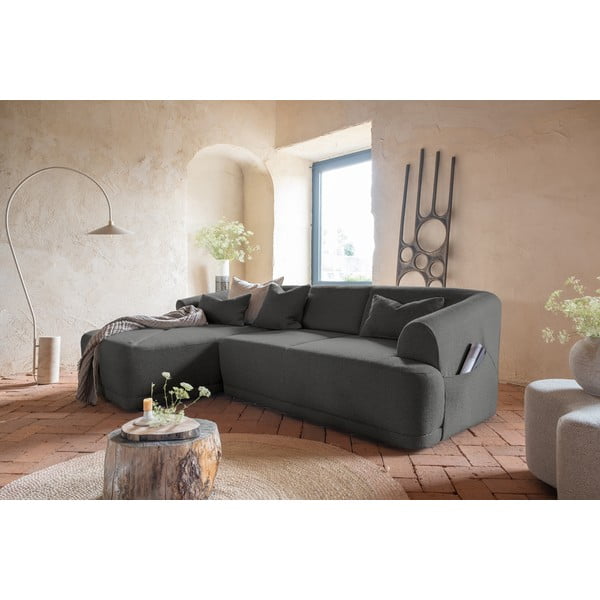 Kampinė sofa tamsiai pilkos spalvos – Miuform-image-3