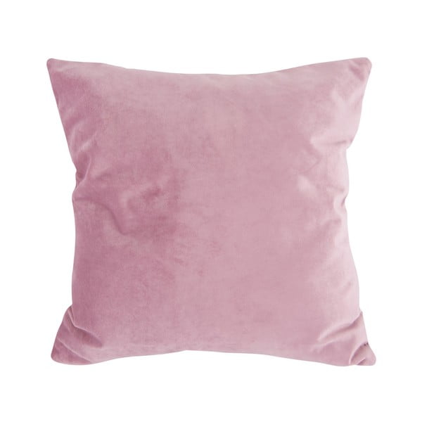 Rožinė aksominė pagalvė PT LIVING Tender, 40 x 40 cm