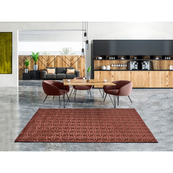 Raudonas viskozės kilimas Universal Margot Copper, 60 x 110 cm-image-1