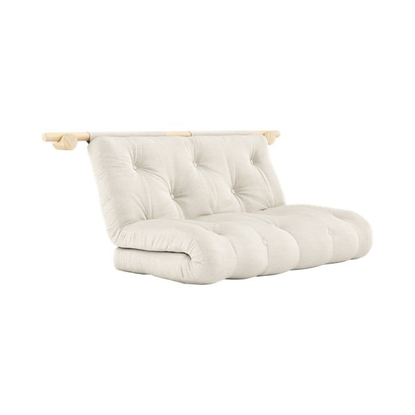 Natūralios spalvos iš lino sulankstoma sofa 135 cm Hooked – Karup Design