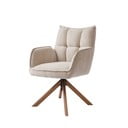 Kreminės spalvos iš audinio valgomojo kėdžių komplektas 2 vnt. Marilla – Unique Furniture