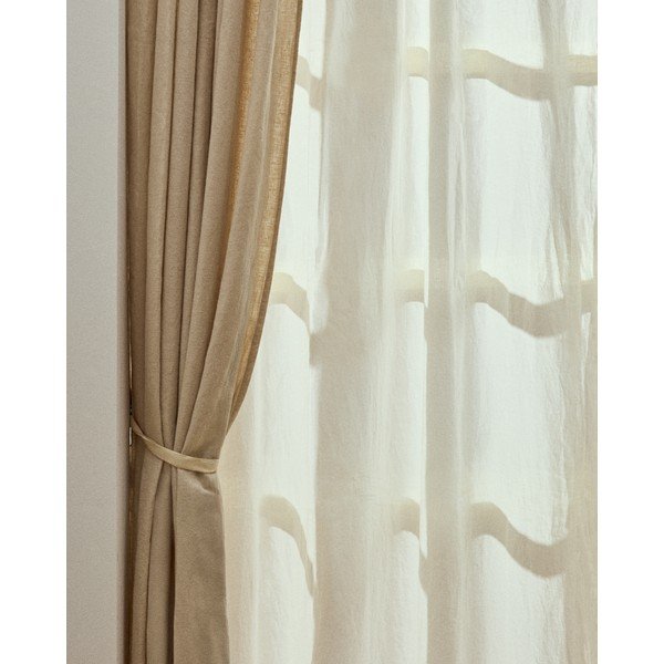 Smėlio spalvos iš medvilnės užuolaida 140x270 cm Nolira – Kave Home-image-1