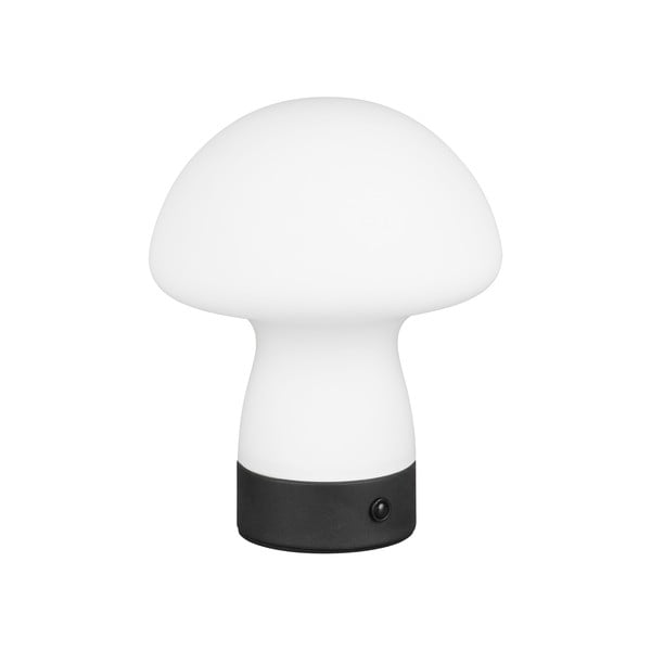 Matinės baltos spalvos stalinis šviestuvas LED (aukštis 18 cm) su stiklo gaubtu Dooley – Reality