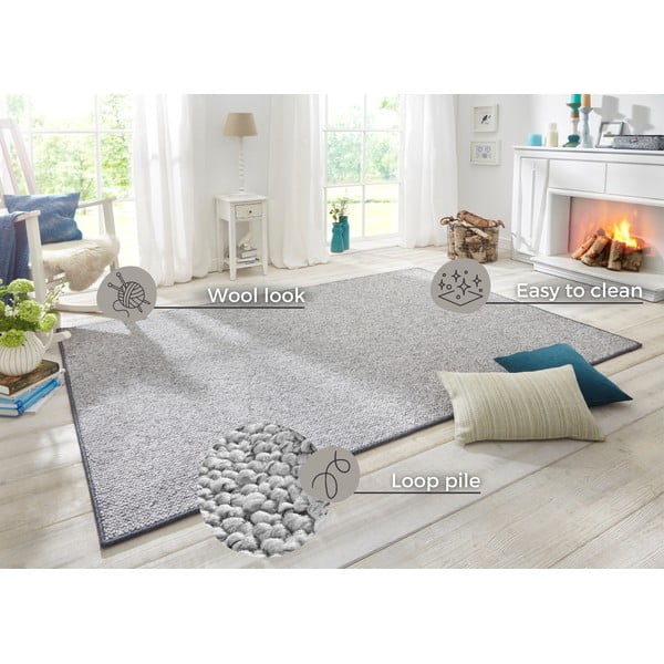 Kilimas pilkos spalvos 160x240 cm Wolly – BT Carpet-image-4
