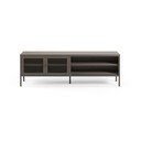 Pilkos spalvos iš metalo TV spintelė 160x50x35 cm Fayna – Marckeric