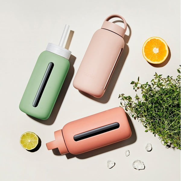 Iš silikono šiaudelis su valymo įrankiu/su dangteliu Watermelon High – Muuki-image-2