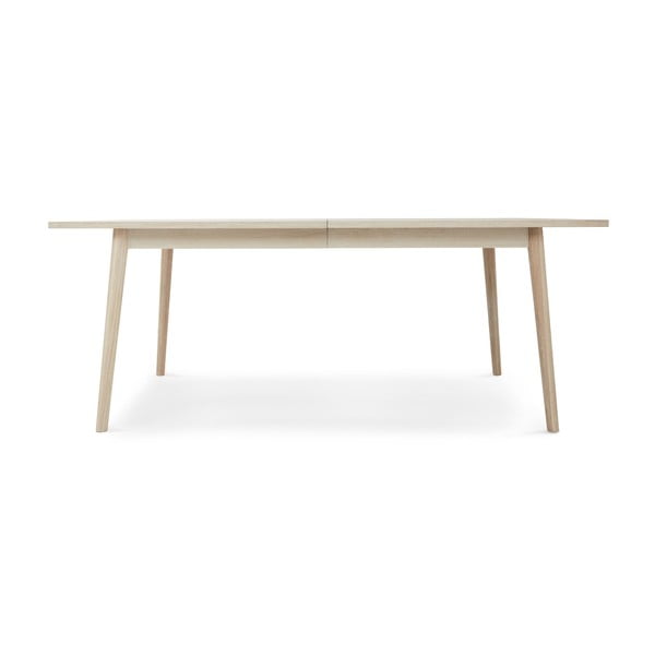 Prailginamas valgomojo stalas natūralios spalvos su ąžuolo dekoro stalviršiu 100x200 cm Nyborg – Furnhouse-image-1