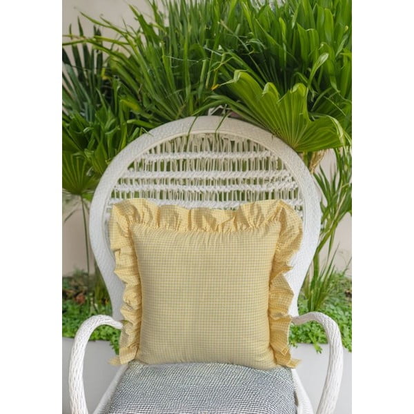 Iš medvilnės dekoratyvinis pagalvės užvalkalas 45x45 cm Ruffled – Mila Home-image-1