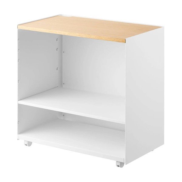 Baltos spalvos iš metalo lentyna ant ratukų 60x59x35 cm Tower – YAMAZAKI