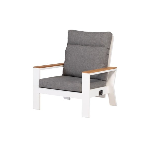 Metalinis sodo krėslas baltos spalvos/pilkos spalvos Valerie – Exotan-image-2