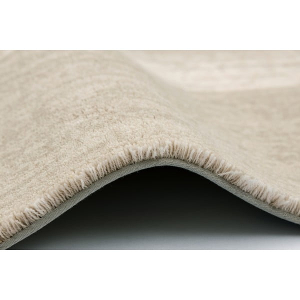 Pilkai smėlinės spalvos iš vilnos kilimas 133x190 cm Agnus Brush Lines – Agnella-image-3