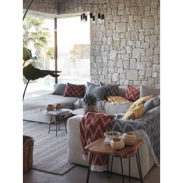 Pilkas medvilninis pledas Euromant Maljorka, 140 x 160 cm-image-2