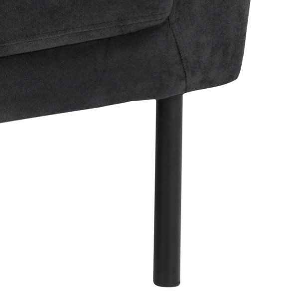 Antracito pilkos spalvos aksominė sofa Actona Biloxi, 160 cm-image-2