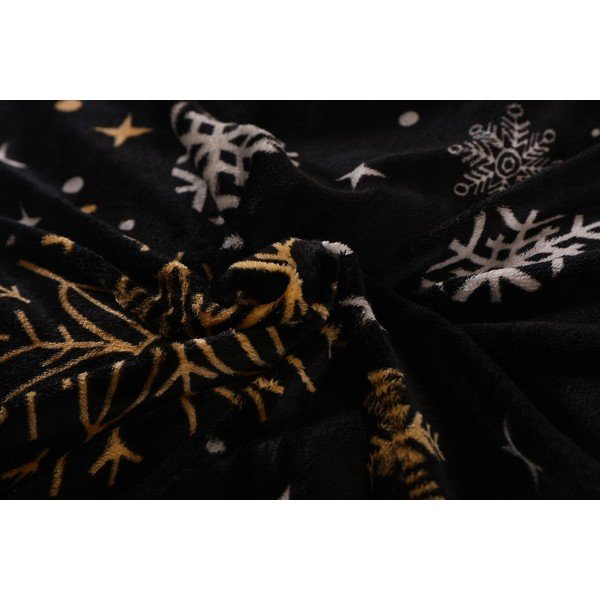 Viengulė patalynė juodos spalvos iš mikropliušo 140x200 cm – My House-image-1