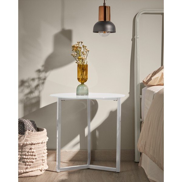 Baltas kavos staliukas Kave Home Marae, ⌀ 50 cm-image-2