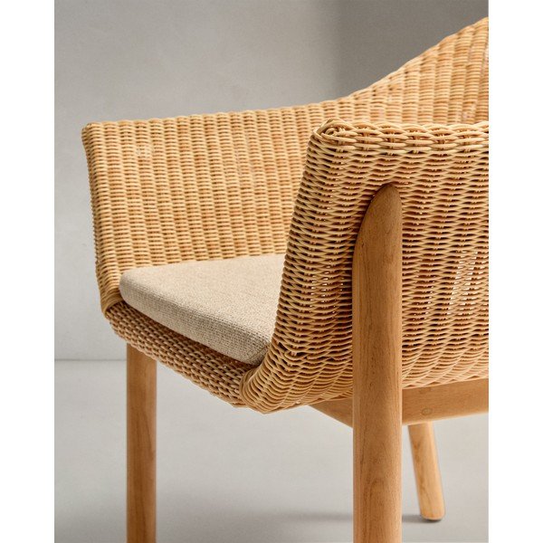 Natūralios spalvos sodo kėdė rotangas Galea – Kave Home-image-3