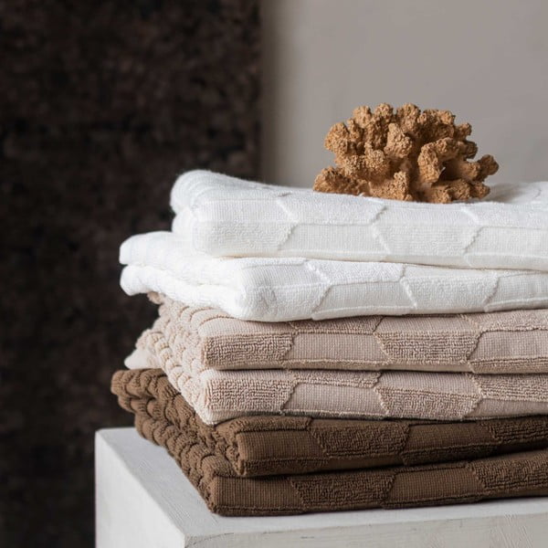 Tamsiai rudas medvilninis rankšluostis 50x95 cm Geo - Mette Ditmer Denmark-image-2