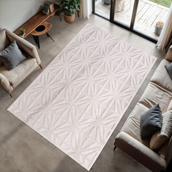 Lauko ir vidaus kilimas kreminės spalvos 160x230 cm Doha 1655 Cream – Ayyildiz Carpets-image-1