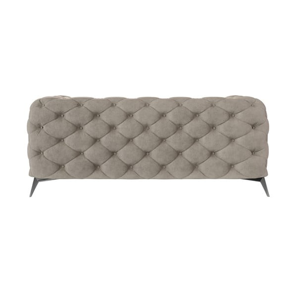 Pilkai smėlinės spalvos iš velveto sofa 185 cm Chelsea – Ropez-image-3
