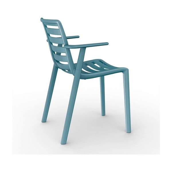 2 mėlynų sodo kėdžių su porankiais rinkinys "Resol Slatkat