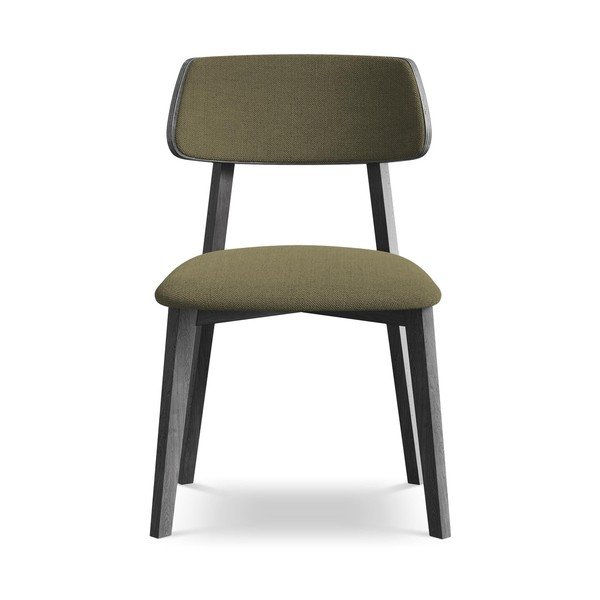 Žalios spalvos iš medienos masyvo valgomojo kėdė Niu – Makamii-image-1