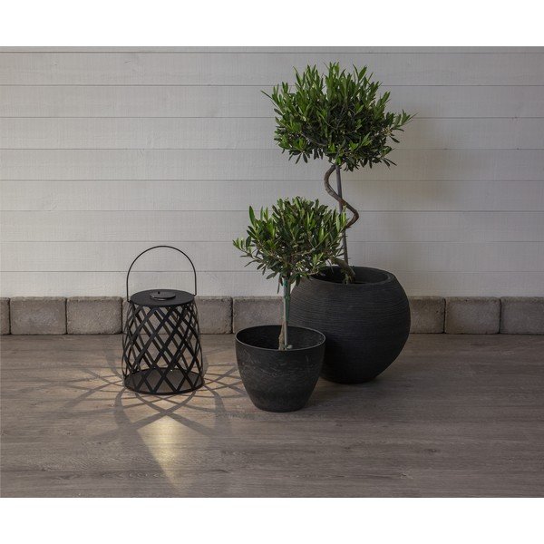 Juodas LED žibintas Star Trading Calabria, aukštis 28 cm-image-1