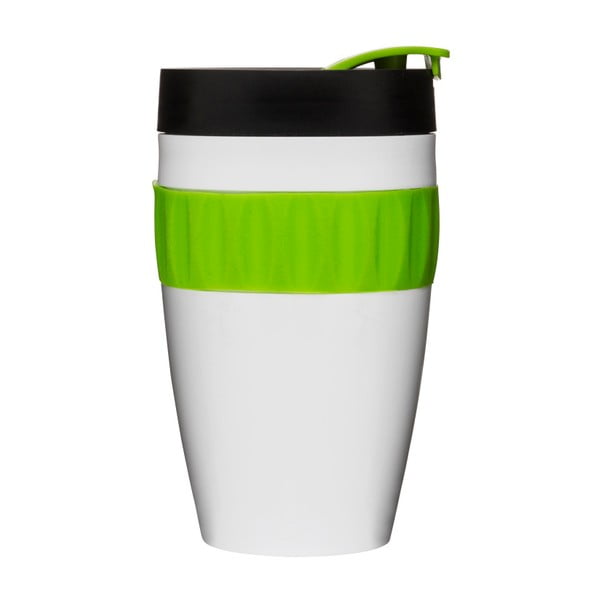 Žalios ir juodos spalvos "Sagaform To Go" puodelis, 400 ml
