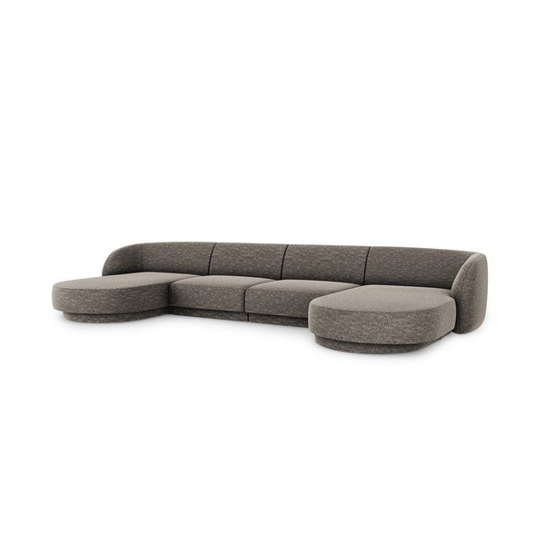 Pilka kampinė sofa Miley - Micadoni Home-image-3