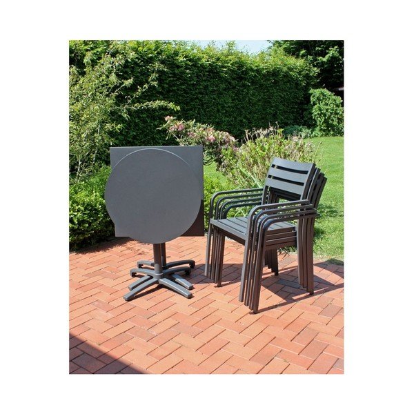 Sodo krėslas pilkos spalvos Treviso – Garden Pleasure-image-2