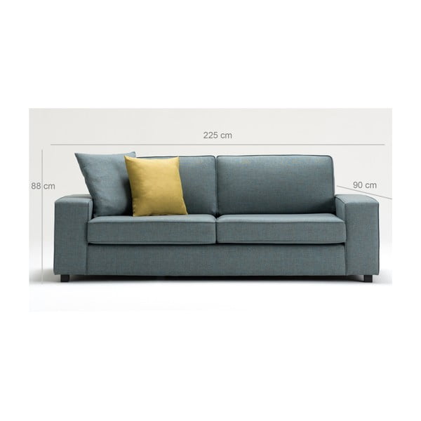 Mėlyna trijų vietų sofa "Balcab Home Doty-image-1