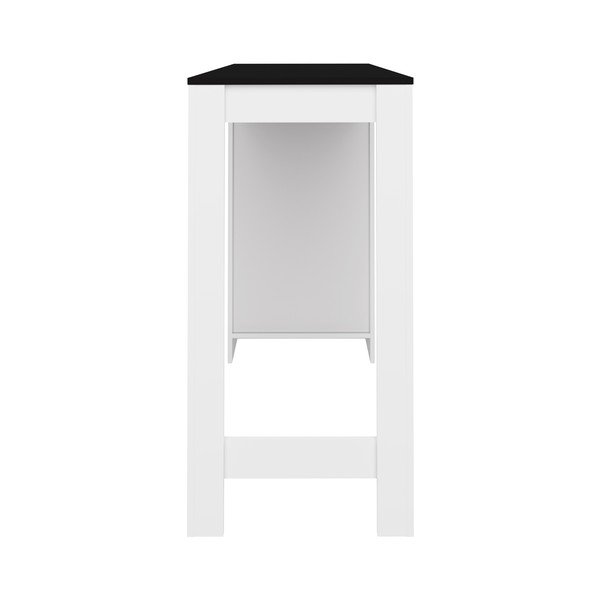 Baltas baro stalas su juodu stalviršiu 115x50 cm Aravis - TemaHome -image-4