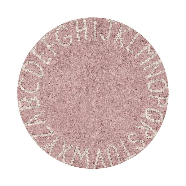 Skalbiamas/rankų darbo iš medvilnės vaikiškas kilimas šviesiai rožinės spalvos ø150 cm ABC Vintage Nude – Lorena Canals
