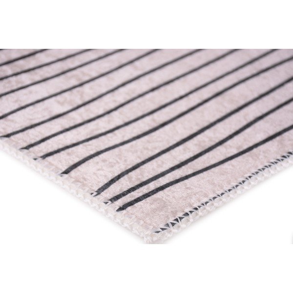 Skalbiamas kilimas kreminės spalvos 80x200 cm – Vitaus-image-2