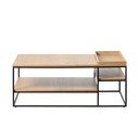Kavos staliukas natūralios spalvos 70x120 cm Rivoli – Unique Furniture