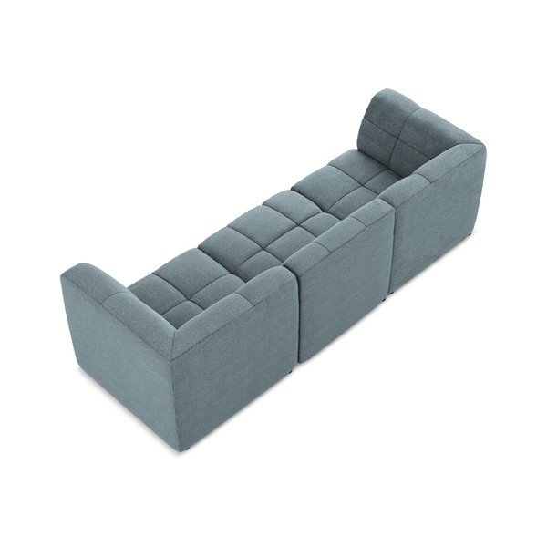 Mėlynos spalvos sofa iš boucle 255 cm Aloha – Makamii-image-3