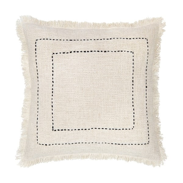 Smėlio spalvos medvilninis dekoratyvinis pagalvės užvalkalas Westwing Collection Edvin, 45 x 45 cm