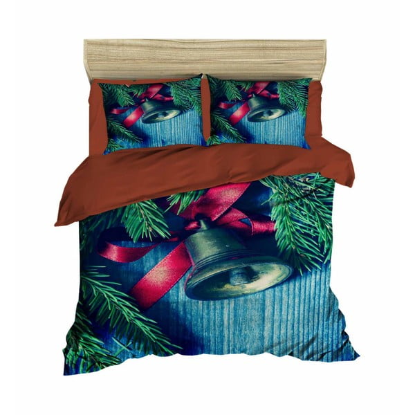 Kalėdinė dvivietės lovos patalynė su paklode Ivan, 200 x 220 cm