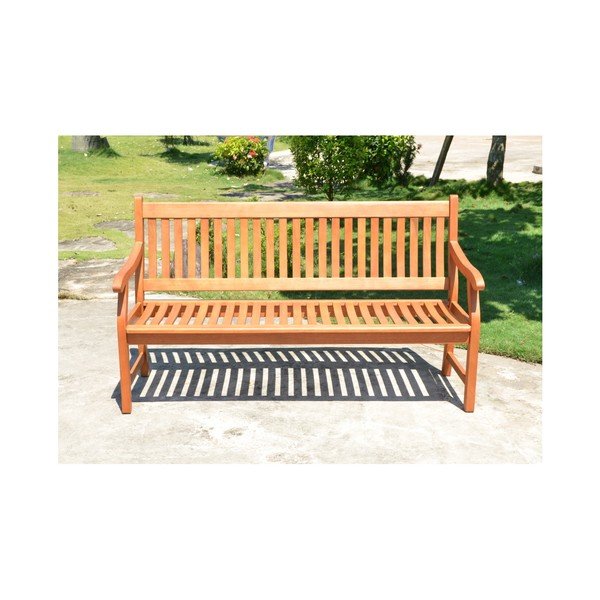 Medžio masyvo sodo suoliukas rudos spalvos New Jersey – Garden Pleasure-image-2