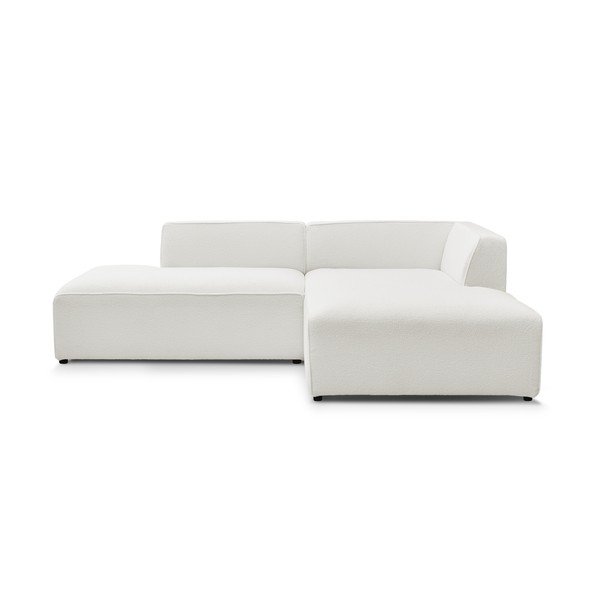 Baltos spalvos iš boucle modulinė kampinė sofa (su dešiniuoju kampu/„L“ formos) Megeve – Bobochic Paris