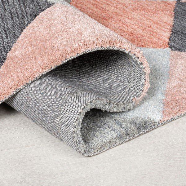 Pilkos ir rožinės spalvos kilimas Flair Rugs Icon, 160 x 230 cm-image-1